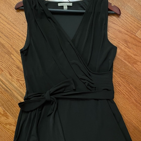 41 Hawthorn Beautiful Black Tristan’s Faux Wrap Dress, Size Woman’s Medium. - Picture 2 of 4